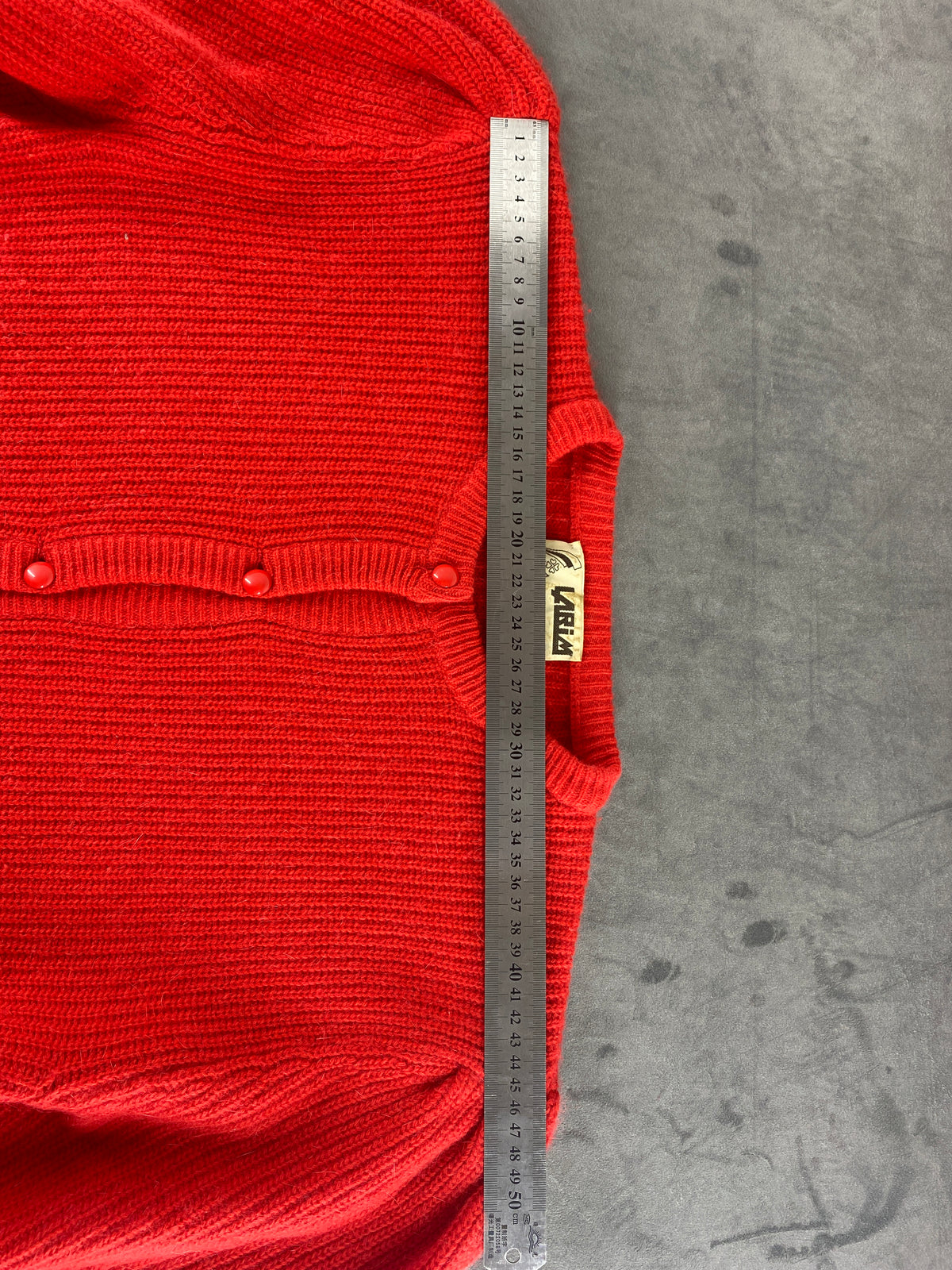 Cardigan in maglia rosso vintage – Donna Taglia L