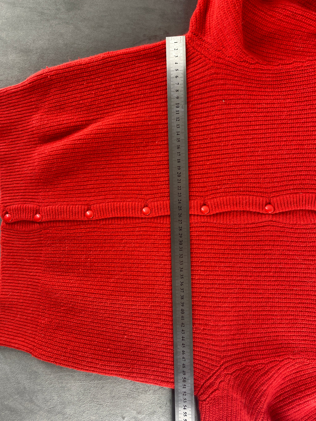 Cardigan in maglia rosso vintage – Donna Taglia L