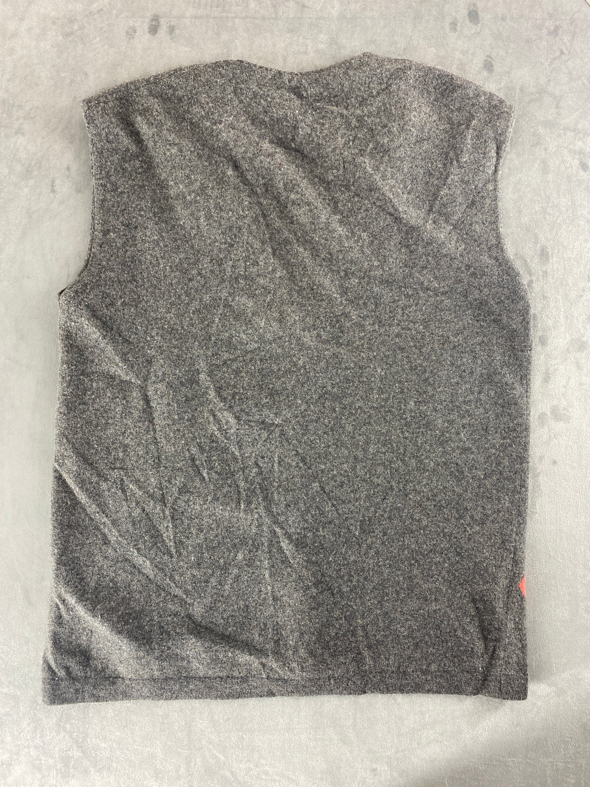 Gilet in maglia grigio motivo rombi vintage – Donna Taglia L