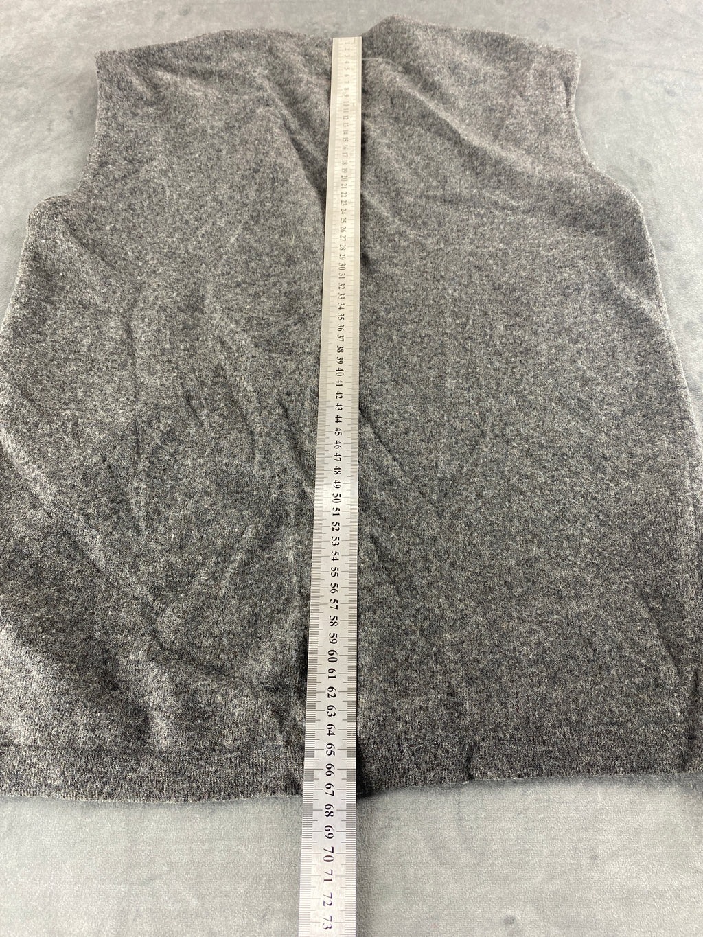 Gilet in maglia grigio motivo rombi vintage – Donna Taglia L