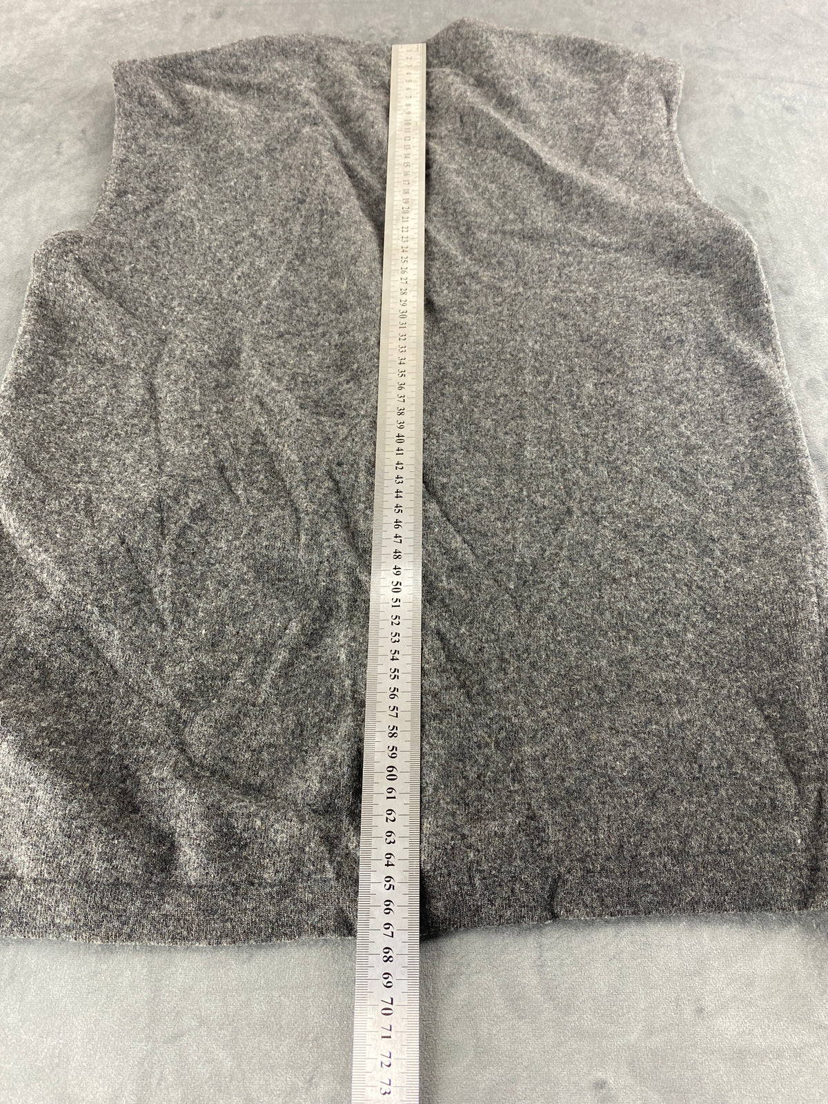 Gilet in maglia grigio motivo rombi vintage – Donna Taglia L
