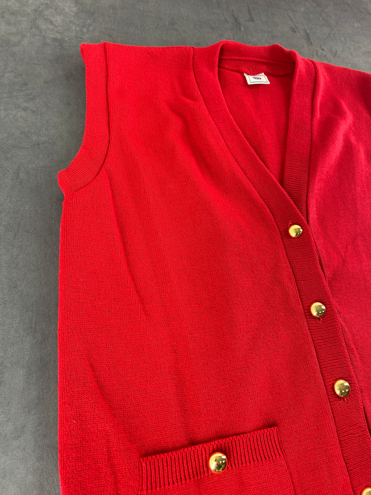 Gilet in maglia rosso C&A vintage – Donna Taglia M (IT 42)