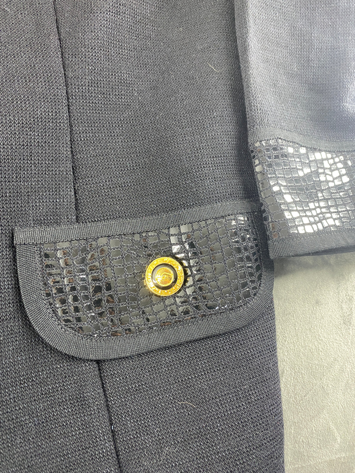 Blazer in maglia grigio con inserti effetto cocco Liolà vintage – Donna Taglia L (IT 44)