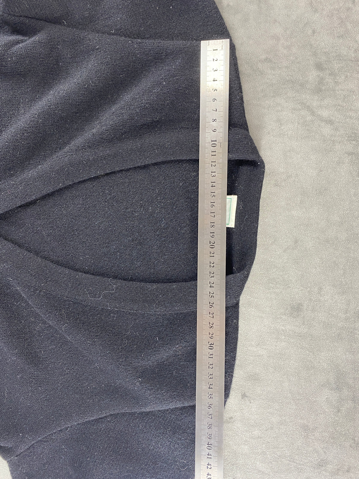 Cardigan blu notte scollo a V vintage – Donna Taglia M (IT 42)