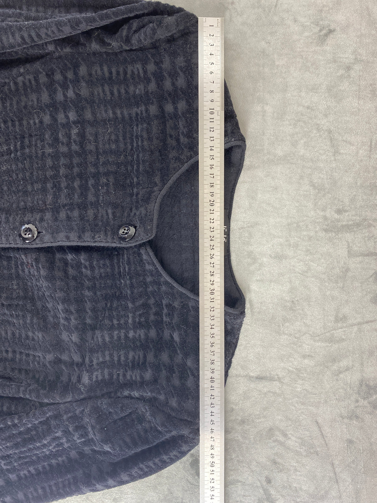 Giacca in ciniglia blu a quadri Liolà vintage – Donna Taglia L (IT 44)