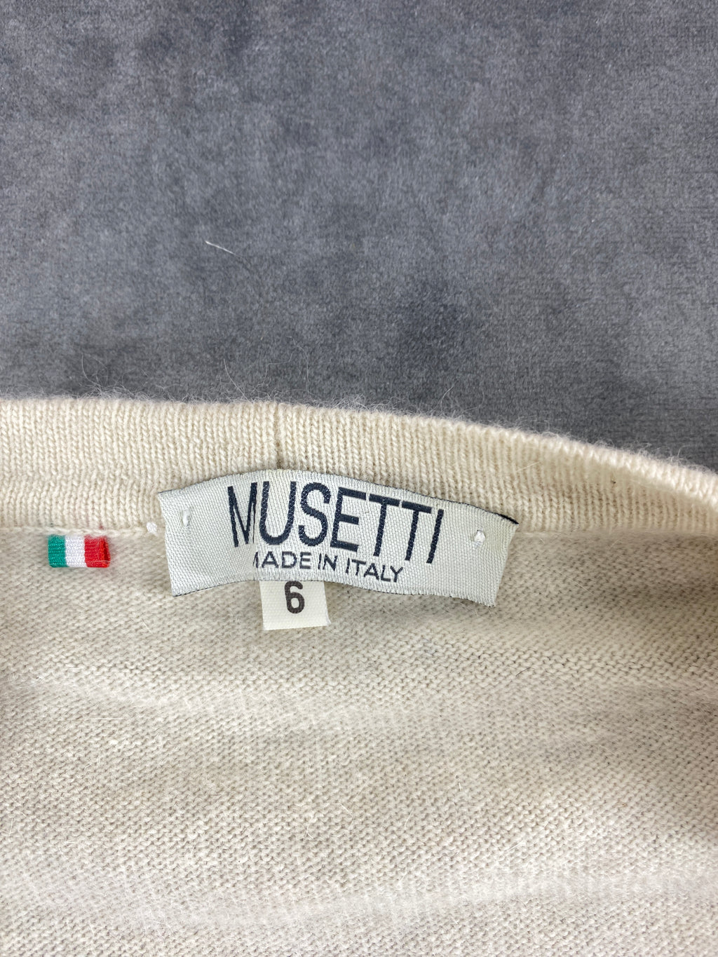 Cardigan panna con rouches Musetti vintage – Donna Taglia M (IT 42)