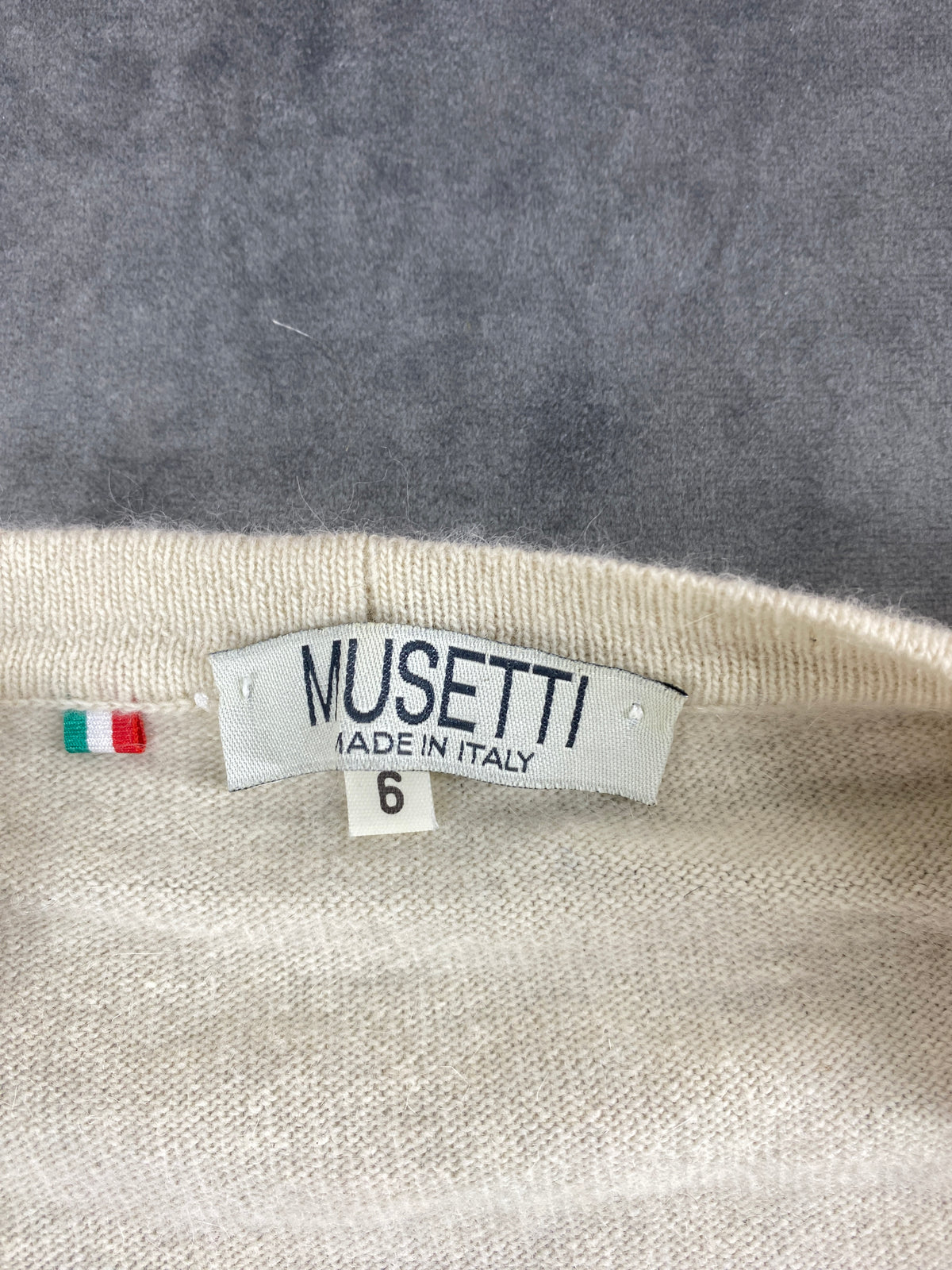 Cardigan panna con rouches Musetti vintage – Donna Taglia M (IT 42)
