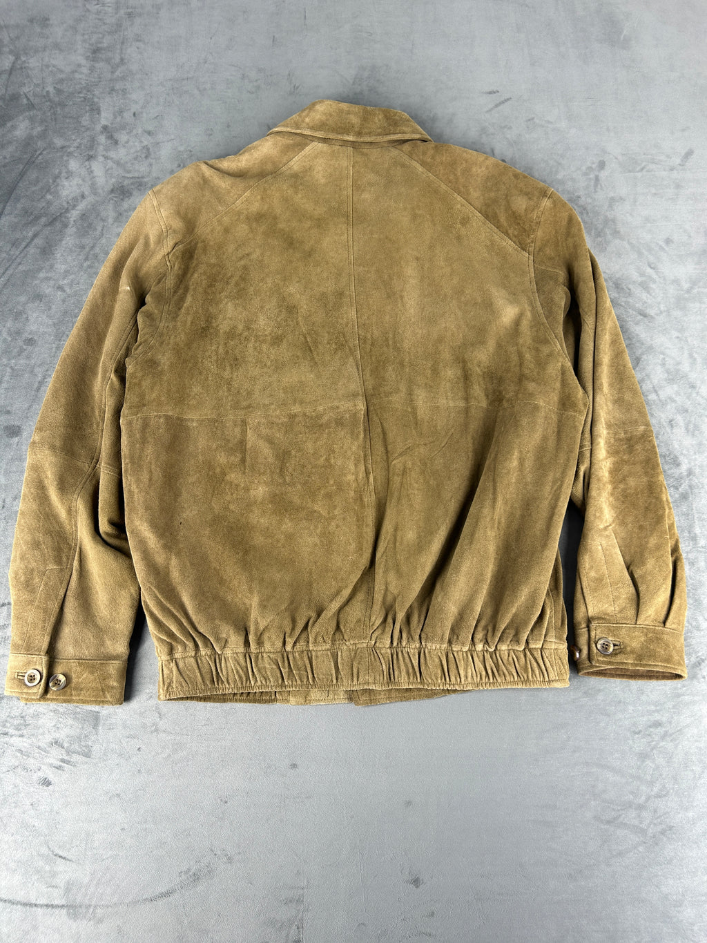 Giacca in camoscio cammello Bourbon vintage – Uomo Taglia M (IT 48)