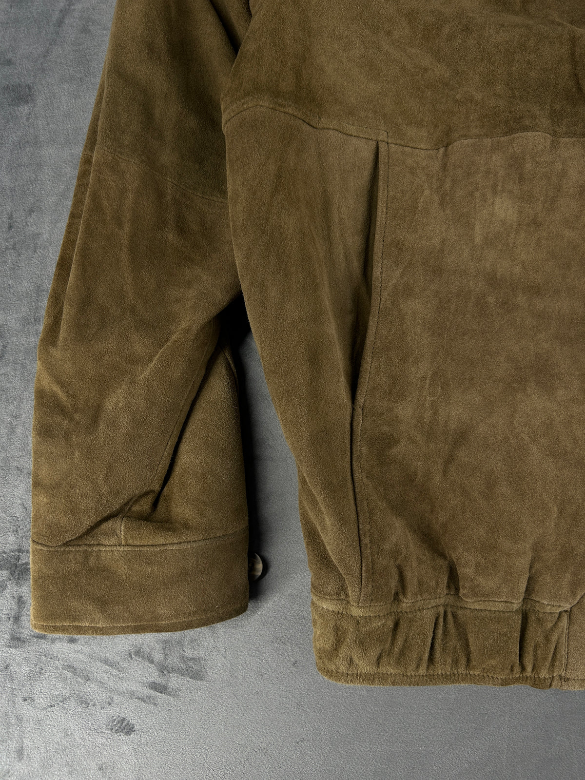 Giacca in camoscio cammello Bourbon vintage – Uomo Taglia M (IT 48)