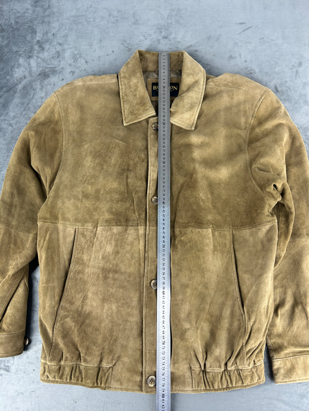 Giacca in camoscio cammello Bourbon vintage – Uomo Taglia M (IT 48)