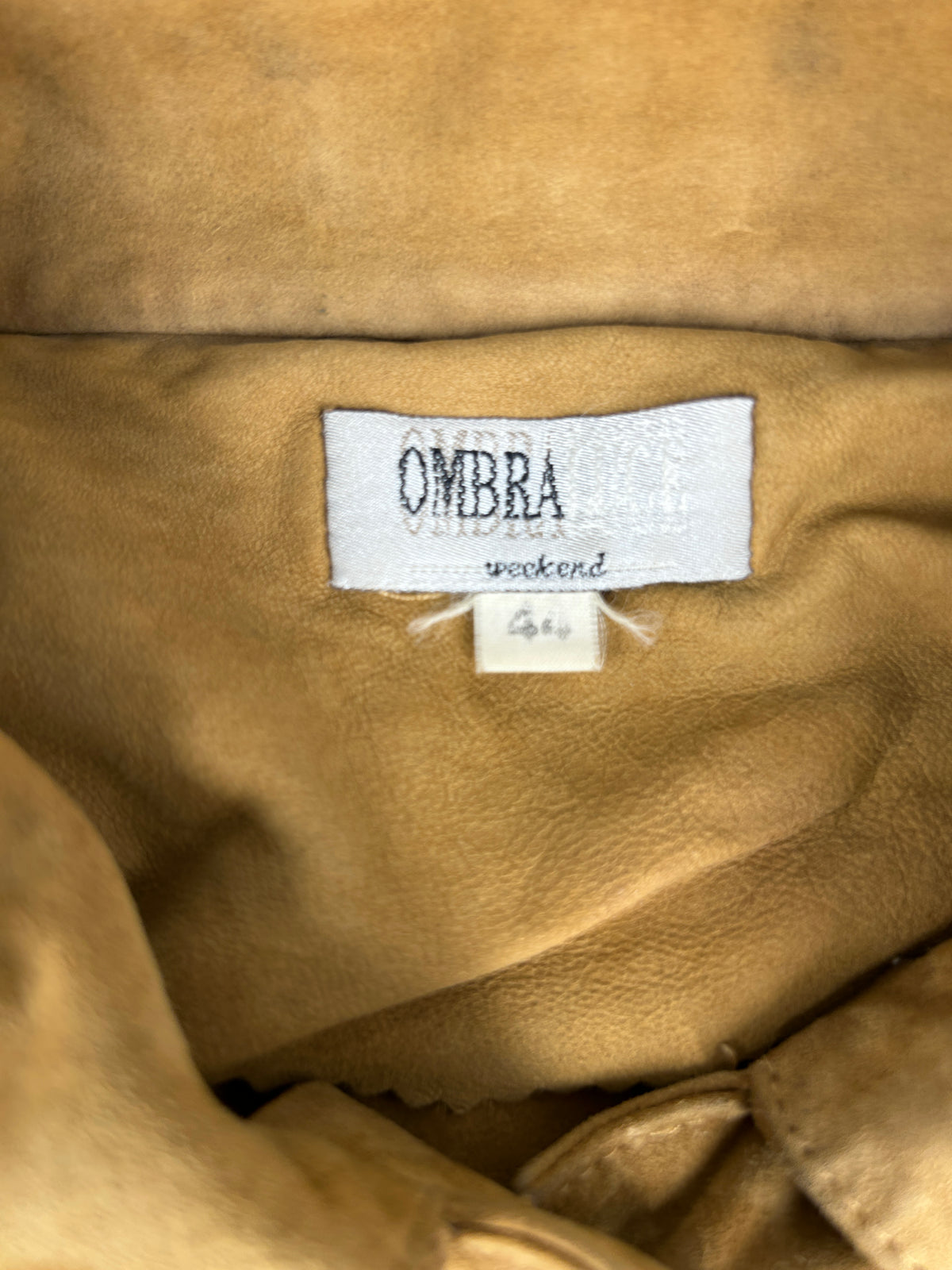 Giacca in camoscio senape con cintura Ombra vintage – Donna Taglia L (IT 44)