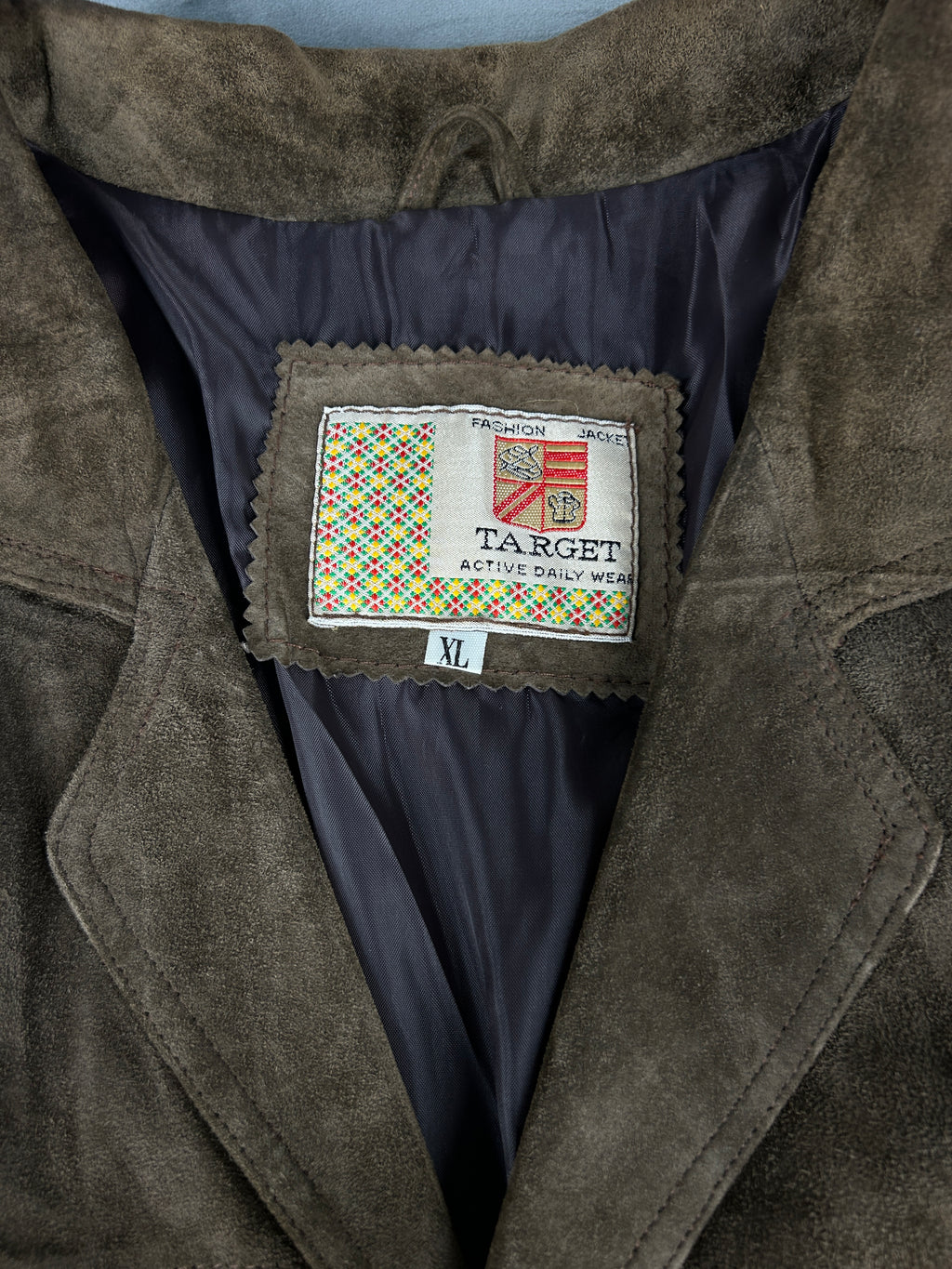 Blazer in camoscio marrone Target vintage – Uomo Taglia XL