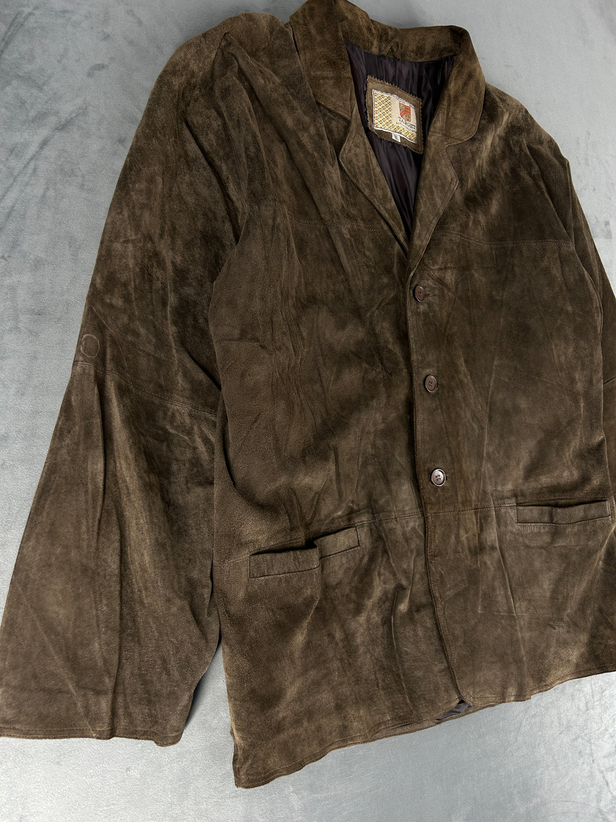 Blazer in camoscio marrone Target vintage – Uomo Taglia XL