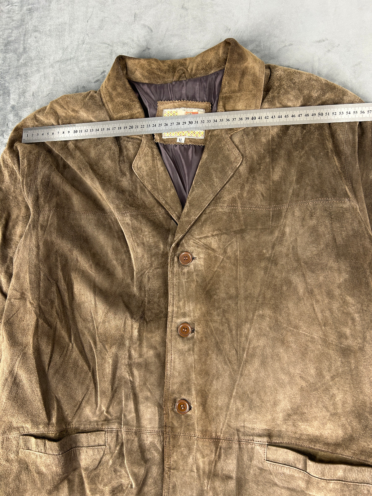 Blazer in camoscio marrone Target vintage – Uomo Taglia XL
