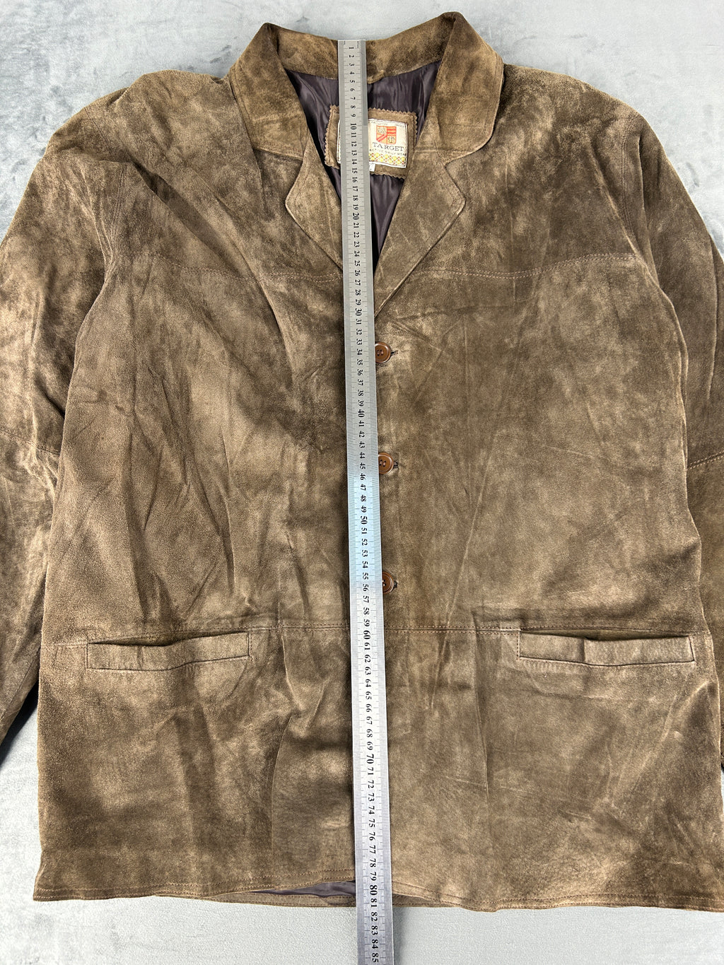 Blazer in camoscio marrone Target vintage – Uomo Taglia XL