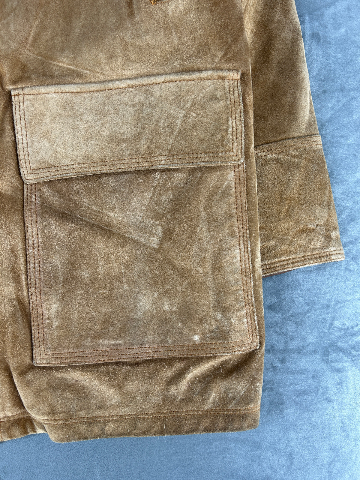 Field jacket in camoscio cammello Brasch vintage – Uomo Taglia L (IT 50)