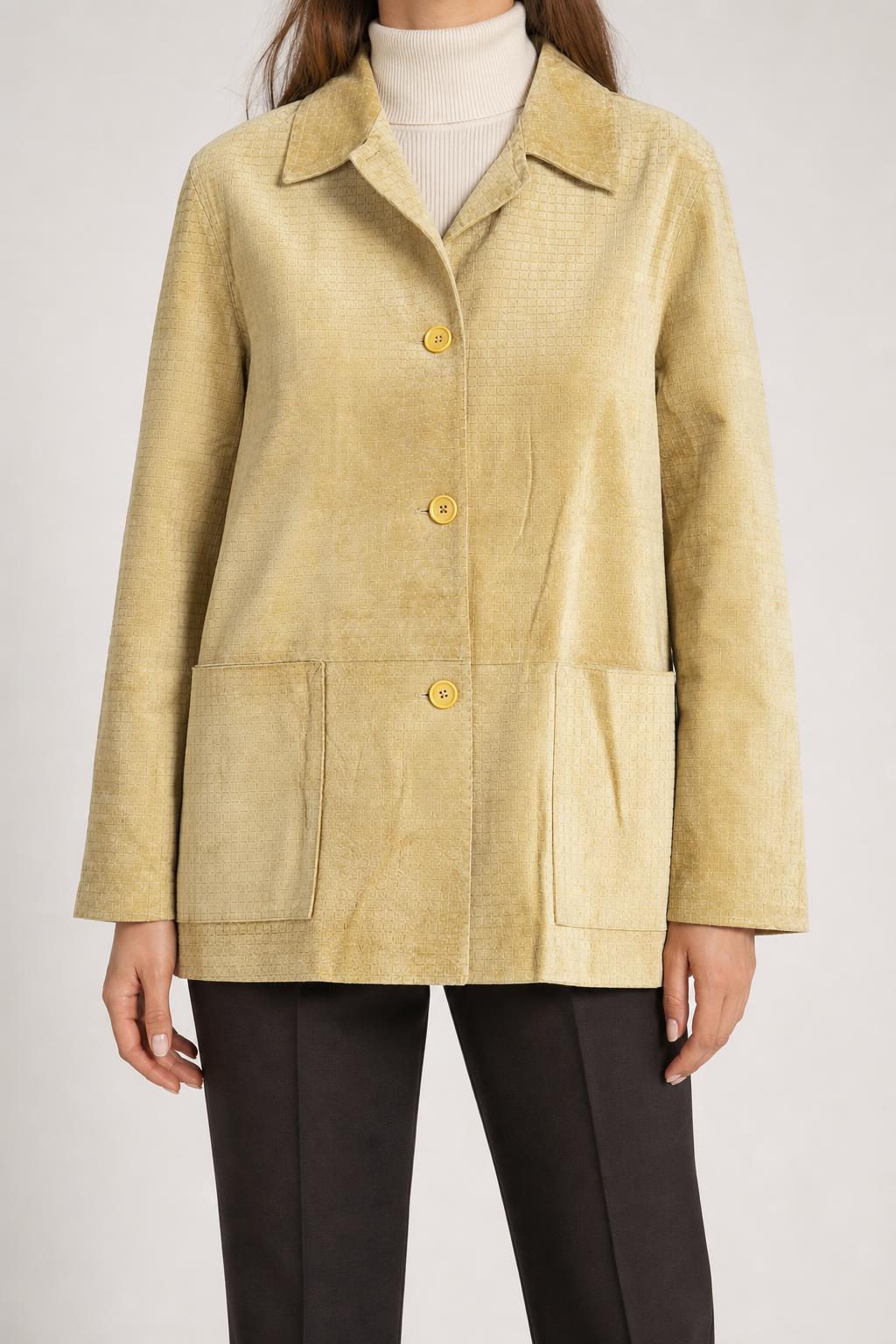 Giacca in camoscio paglia lavorato Lei Lei vintage – Donna Taglia L (IT 44)