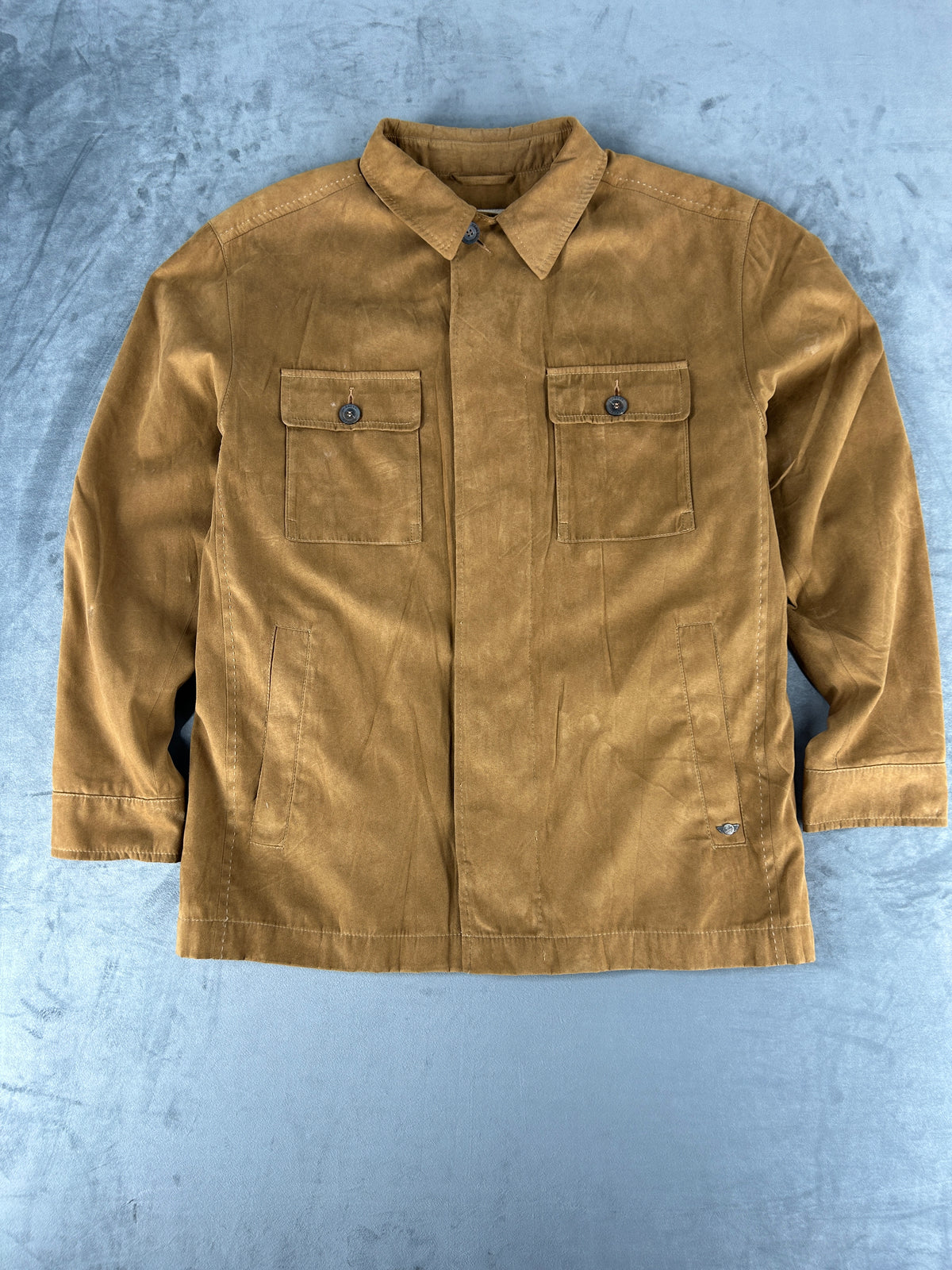 Overshirt in camoscio cammello Healey vintage – Uomo Taglia L
