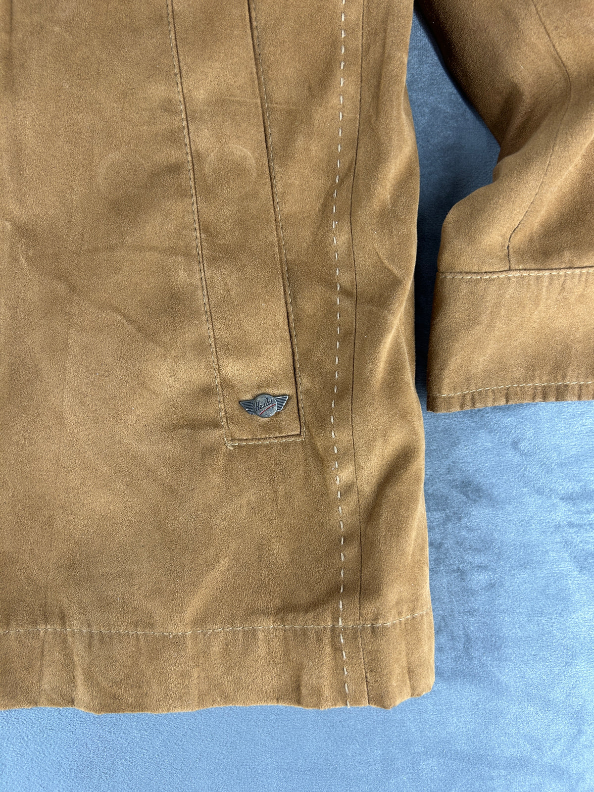 Overshirt in camoscio cammello Healey vintage – Uomo Taglia L