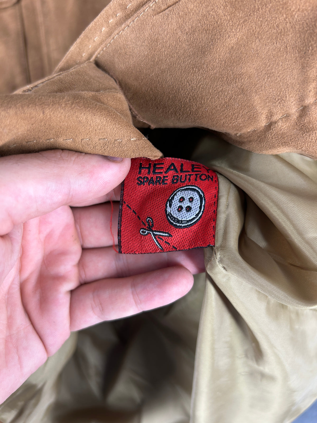 Overshirt in camoscio cammello Healey vintage – Uomo Taglia L