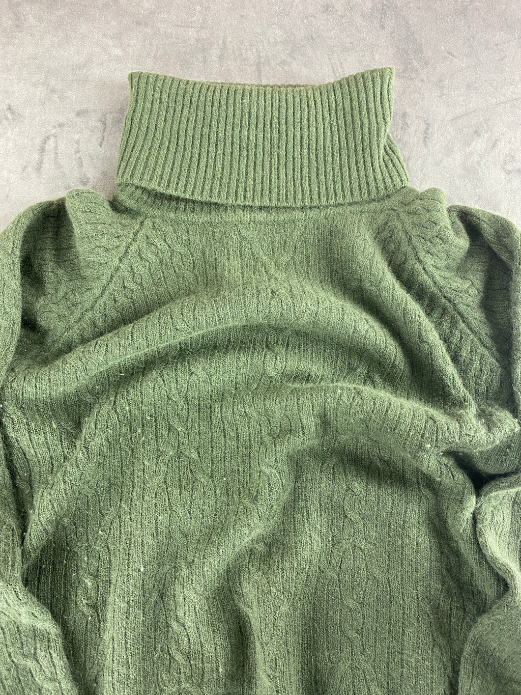 Dolcevita verde salvia a trecce Mabb vintage – Donna Taglia M (IT 42)