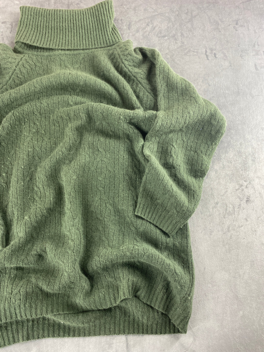 Dolcevita verde salvia a trecce Mabb vintage – Donna Taglia M (IT 42)