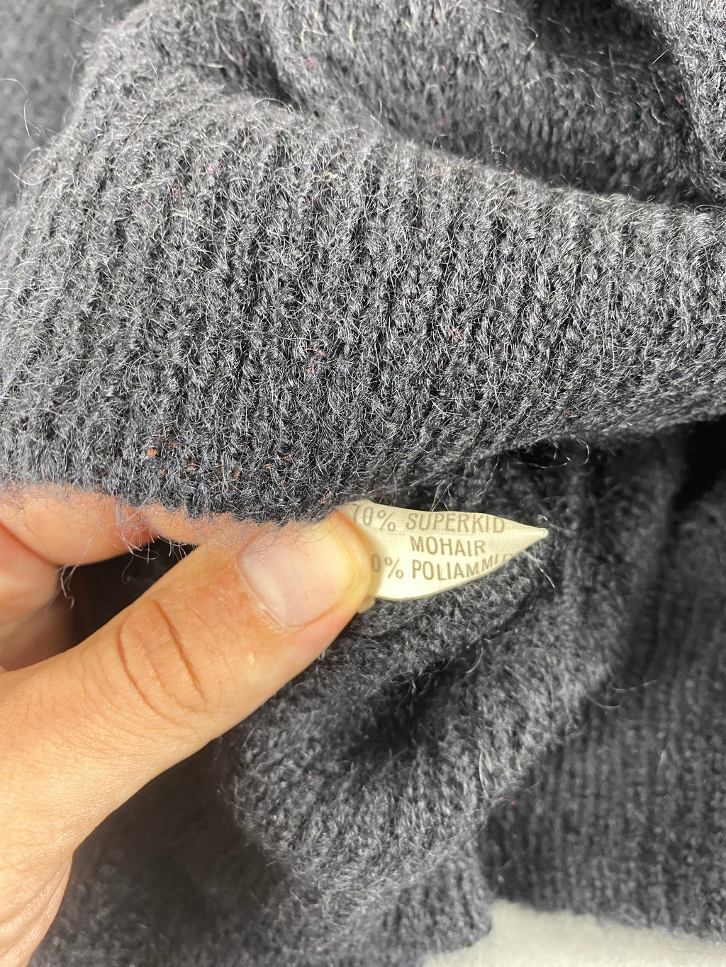 Maglione nero in mohair con paillettes vintage – Donna Taglia L (IT 44)