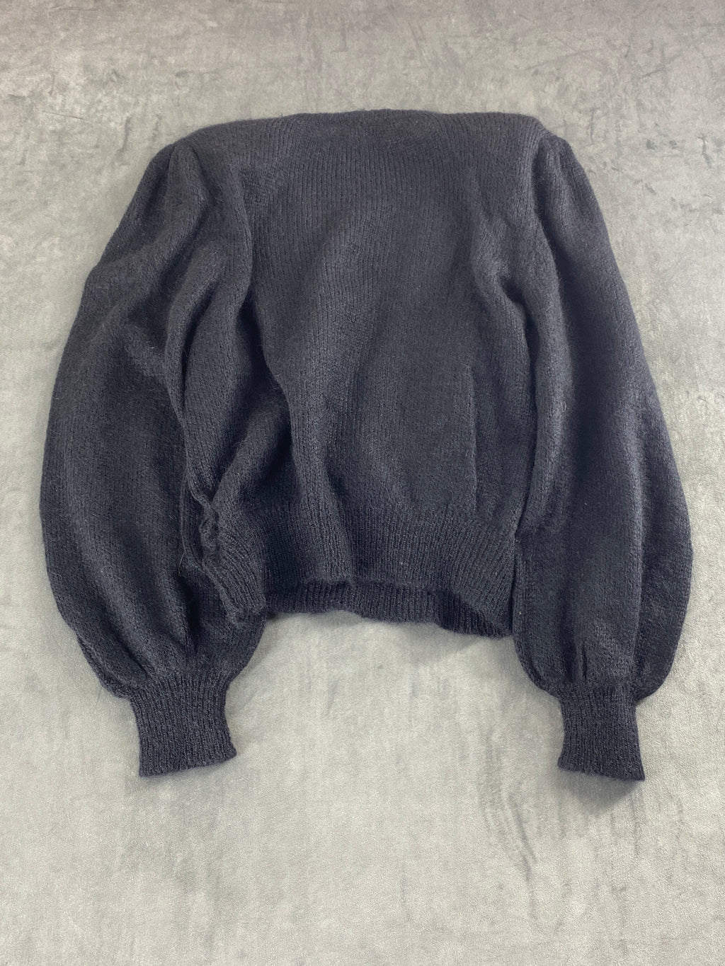 Maglione nero in mohair con paillettes vintage – Donna Taglia L (IT 44)