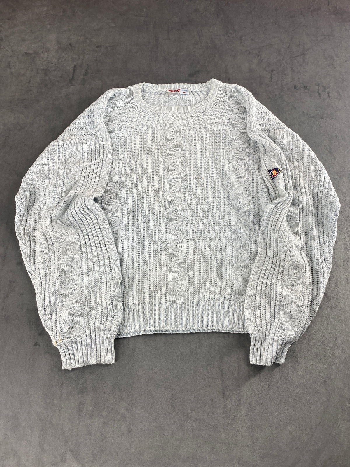 Maglione grigio perla a trecce Carrera vintage – Donna Taglia M (IT 42)