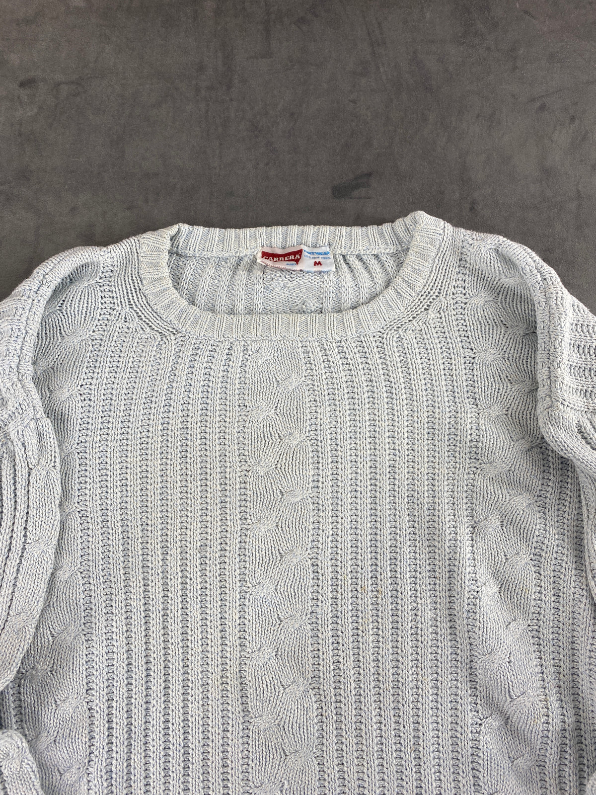 Maglione grigio perla a trecce Carrera vintage – Donna Taglia M (IT 42)