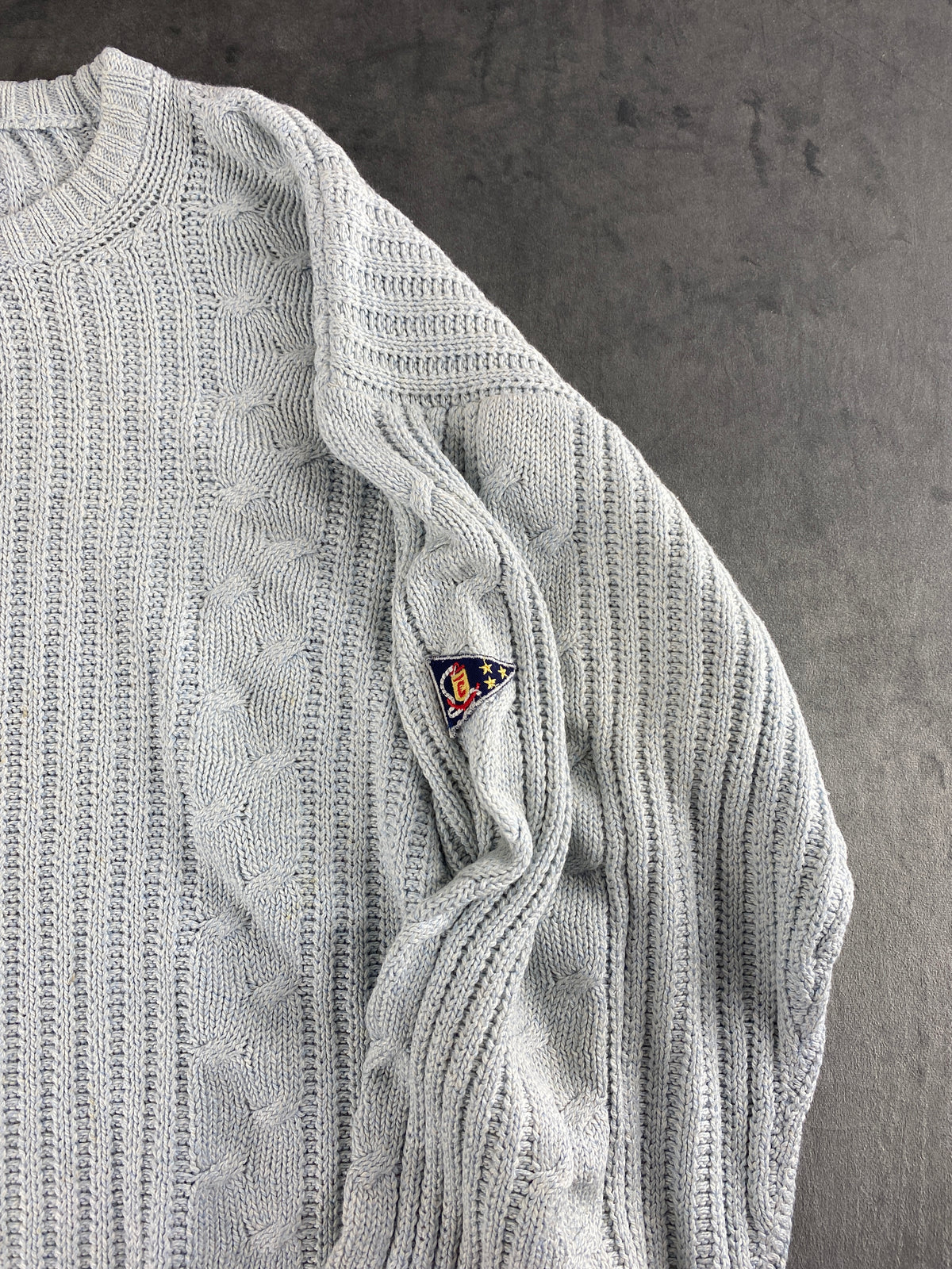 Maglione grigio perla a trecce Carrera vintage – Donna Taglia M (IT 42)