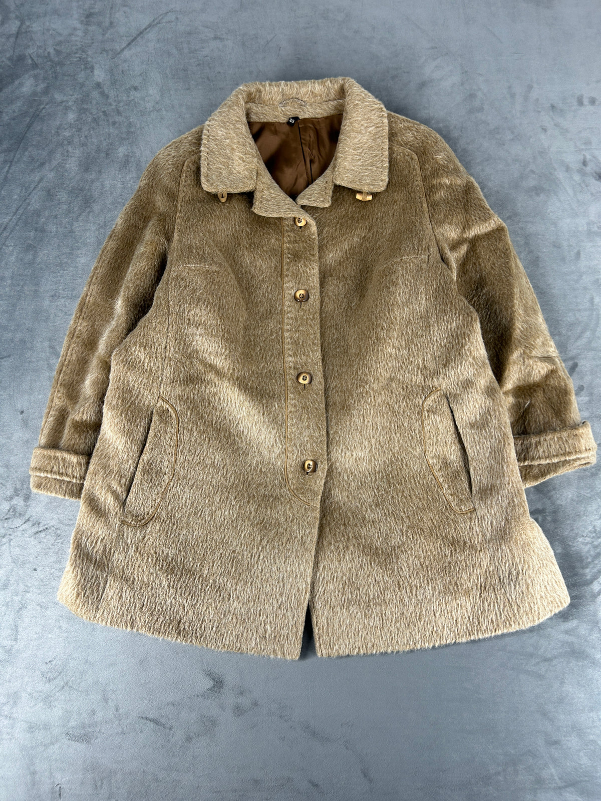 Cappotto tortora effetto pelo vintage – Donna Taglia L