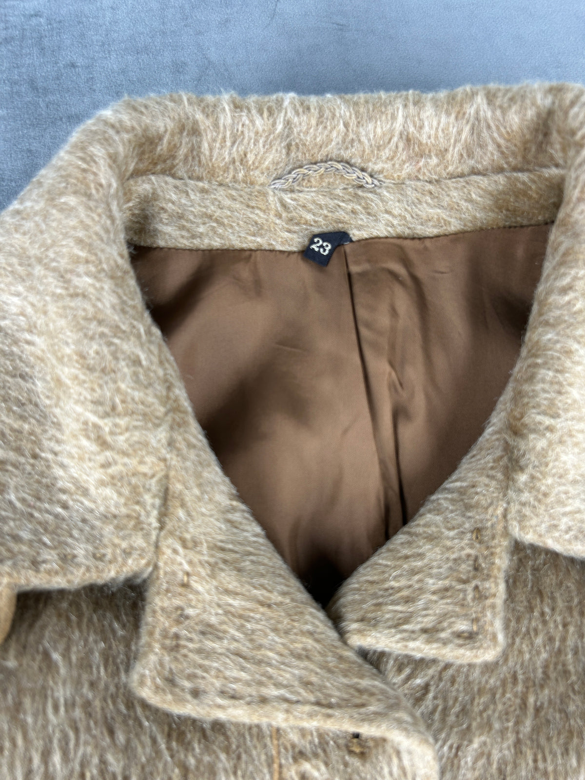 Cappotto tortora effetto pelo vintage – Donna Taglia L