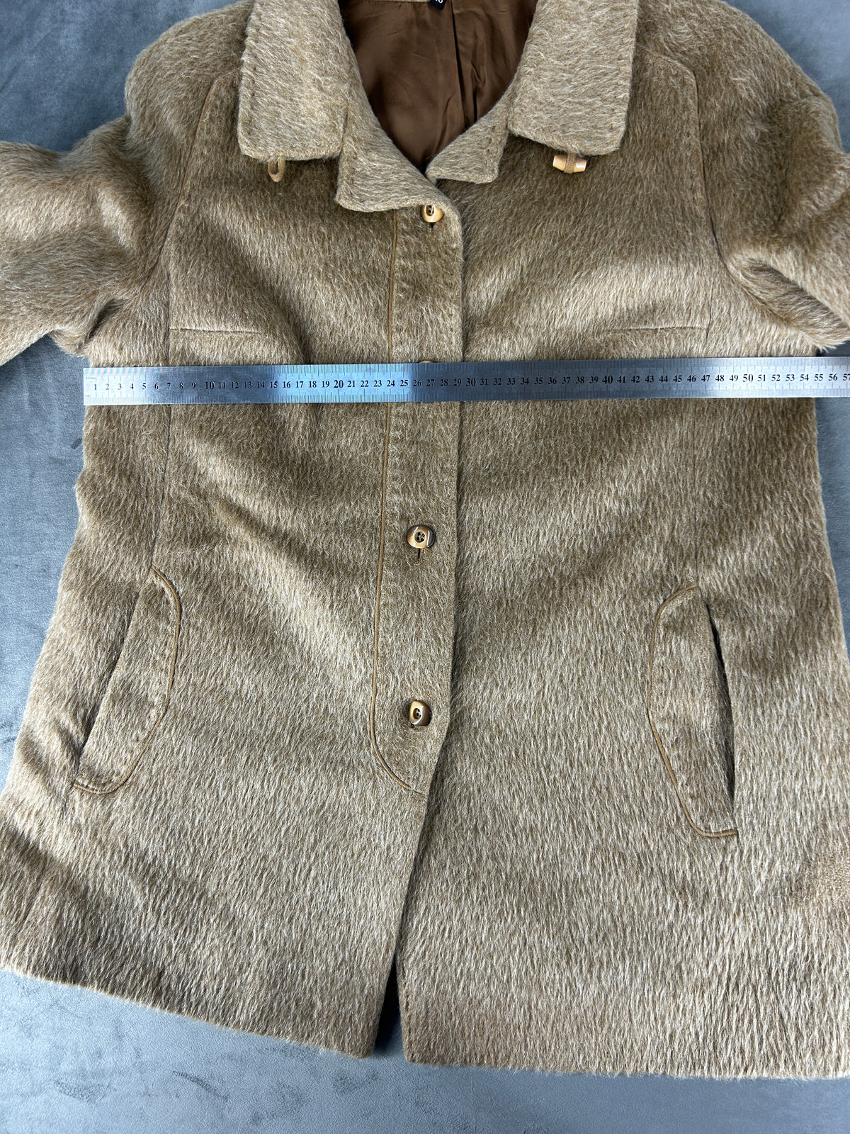 Cappotto tortora effetto pelo vintage – Donna Taglia L