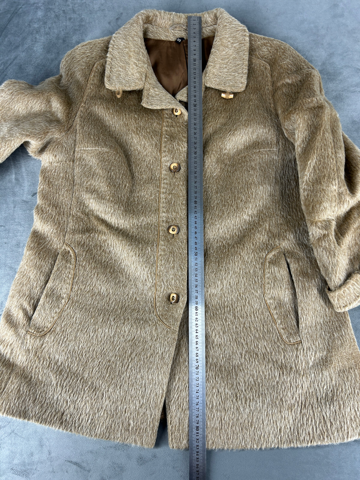 Cappotto tortora effetto pelo vintage – Donna Taglia L