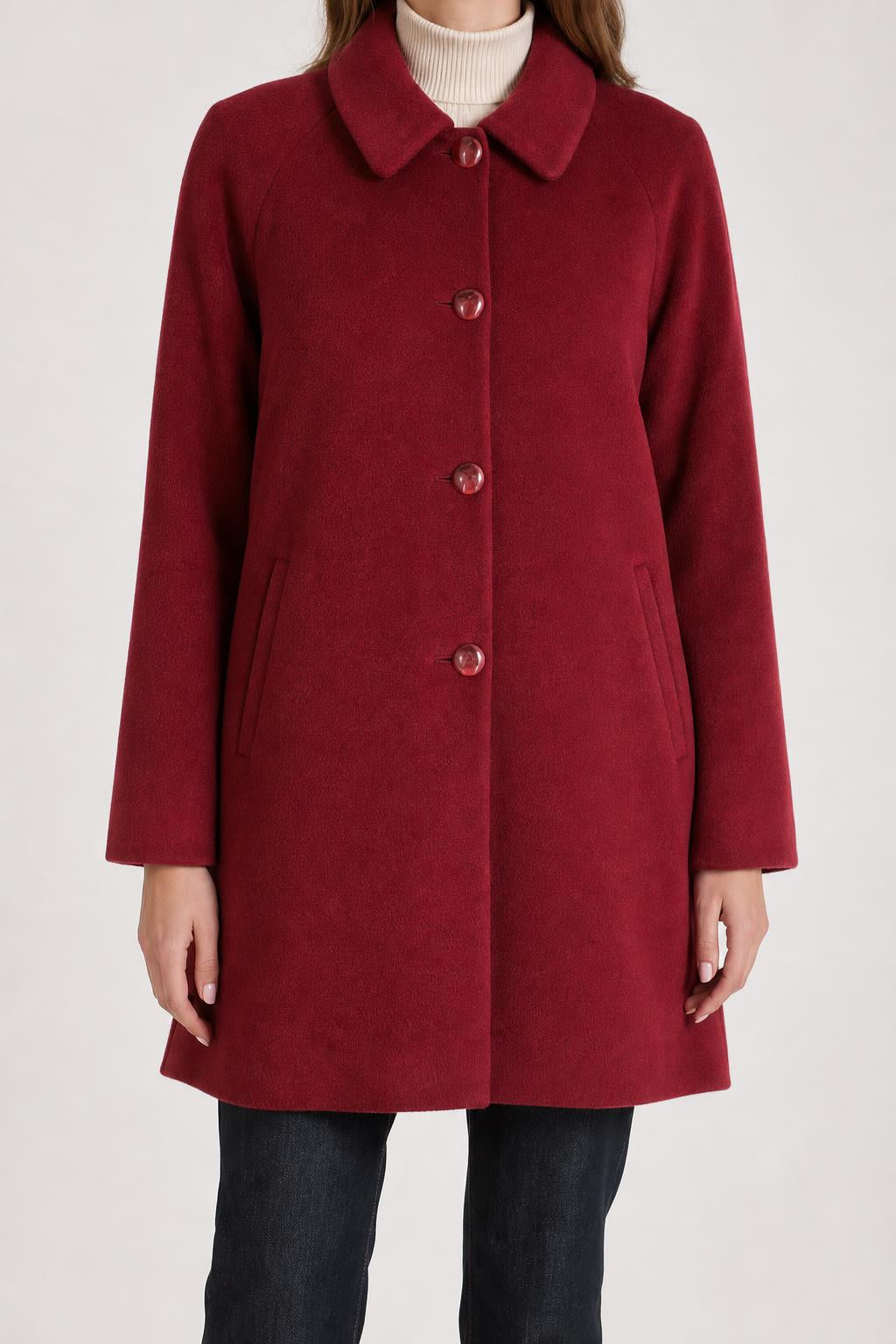 Cappotto svasato bordeaux Gabriella Medici vintage – Donna Taglia M