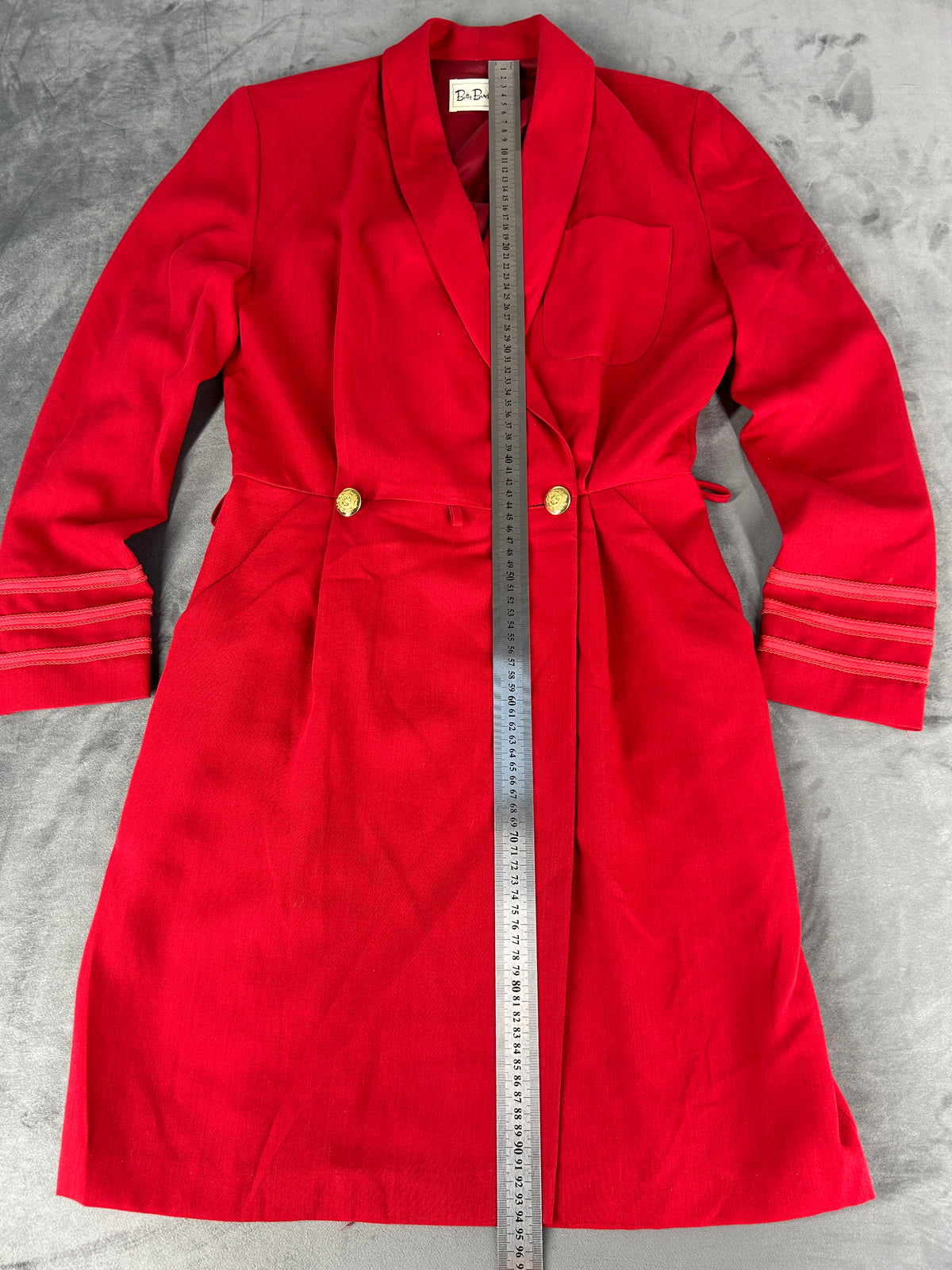 Abito blazer rosso con bottoni gioiello Betty Barclay vintage – Donna Taglia M