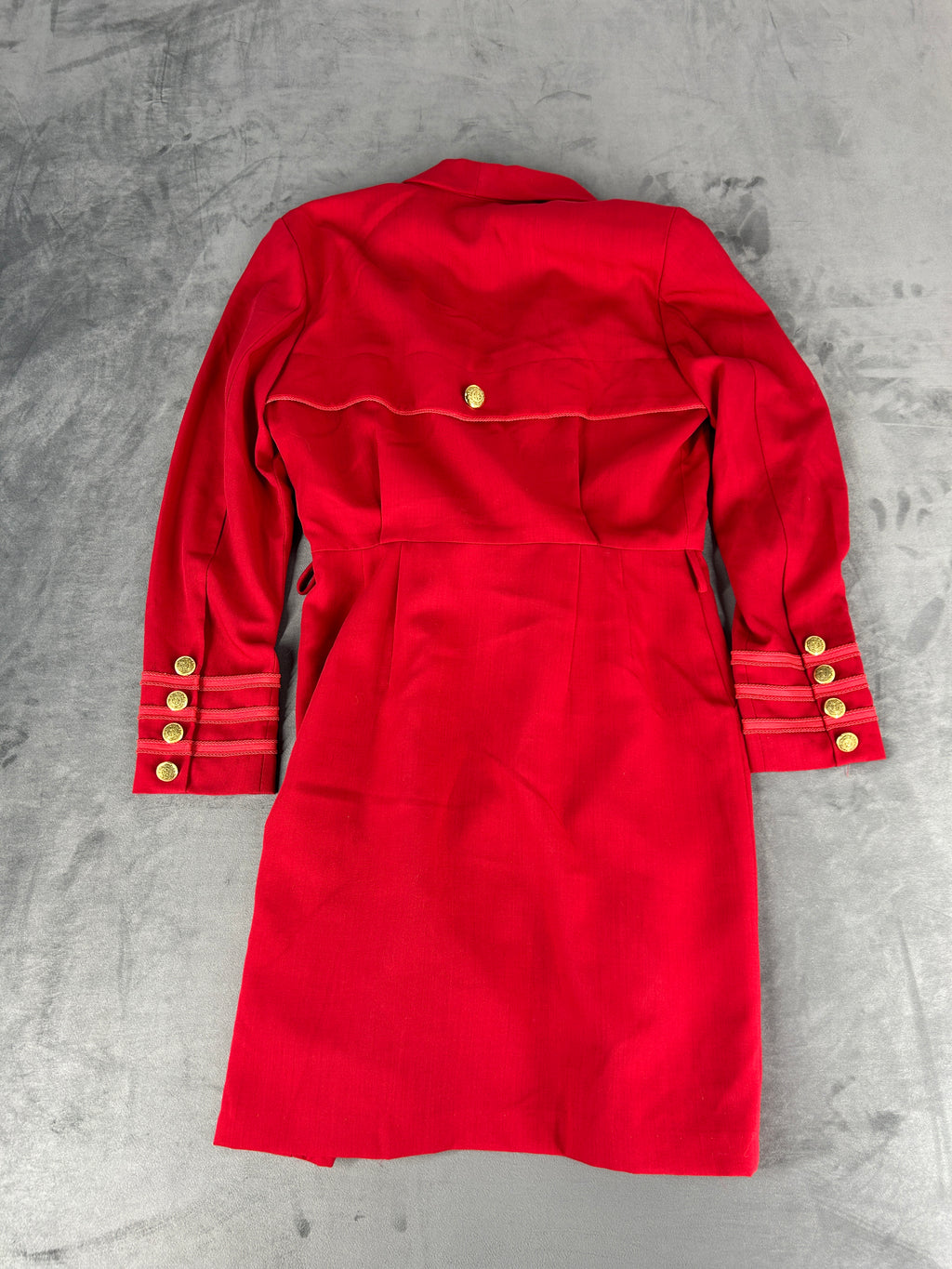 Abito blazer rosso con bottoni gioiello Betty Barclay vintage – Donna Taglia M