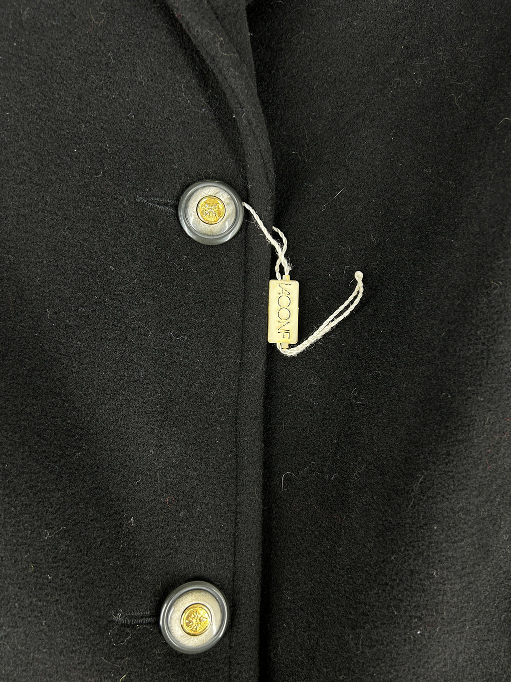 Cappotto in lana nero vintage – Donna Taglia L