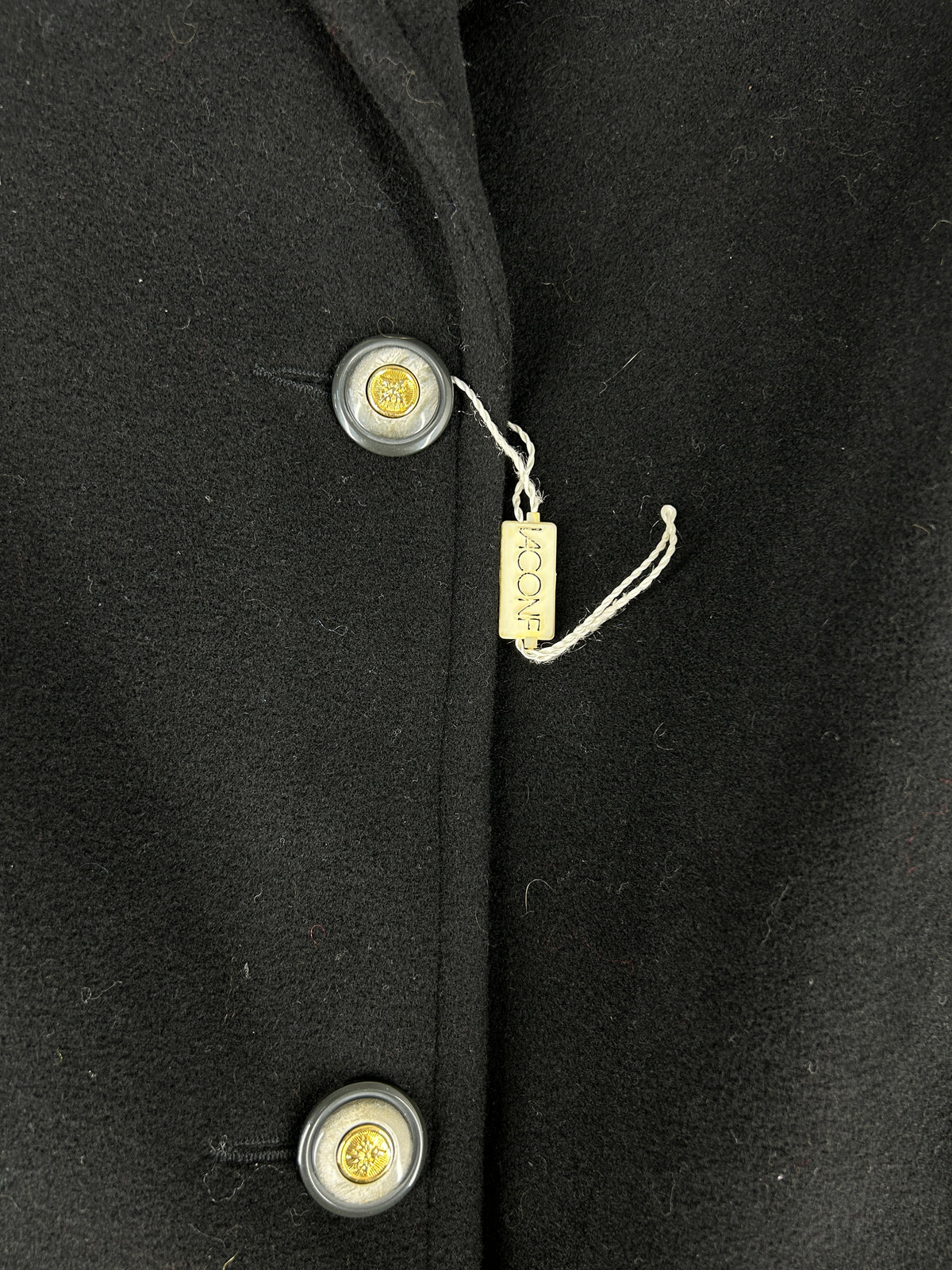 Cappotto in lana nero vintage – Donna Taglia L