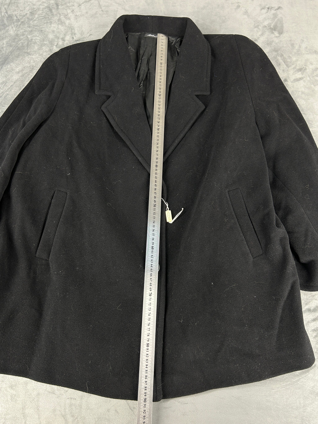 Cappotto in lana nero vintage – Donna Taglia L