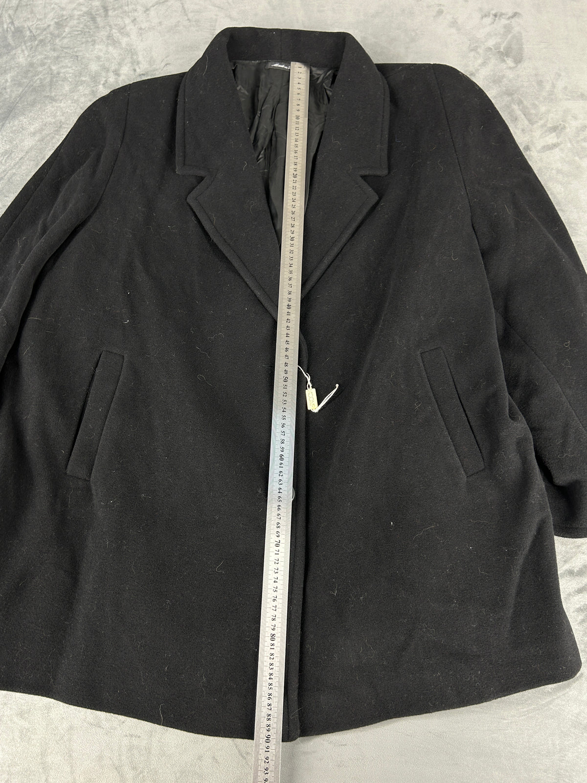Cappotto in lana nero vintage – Donna Taglia L
