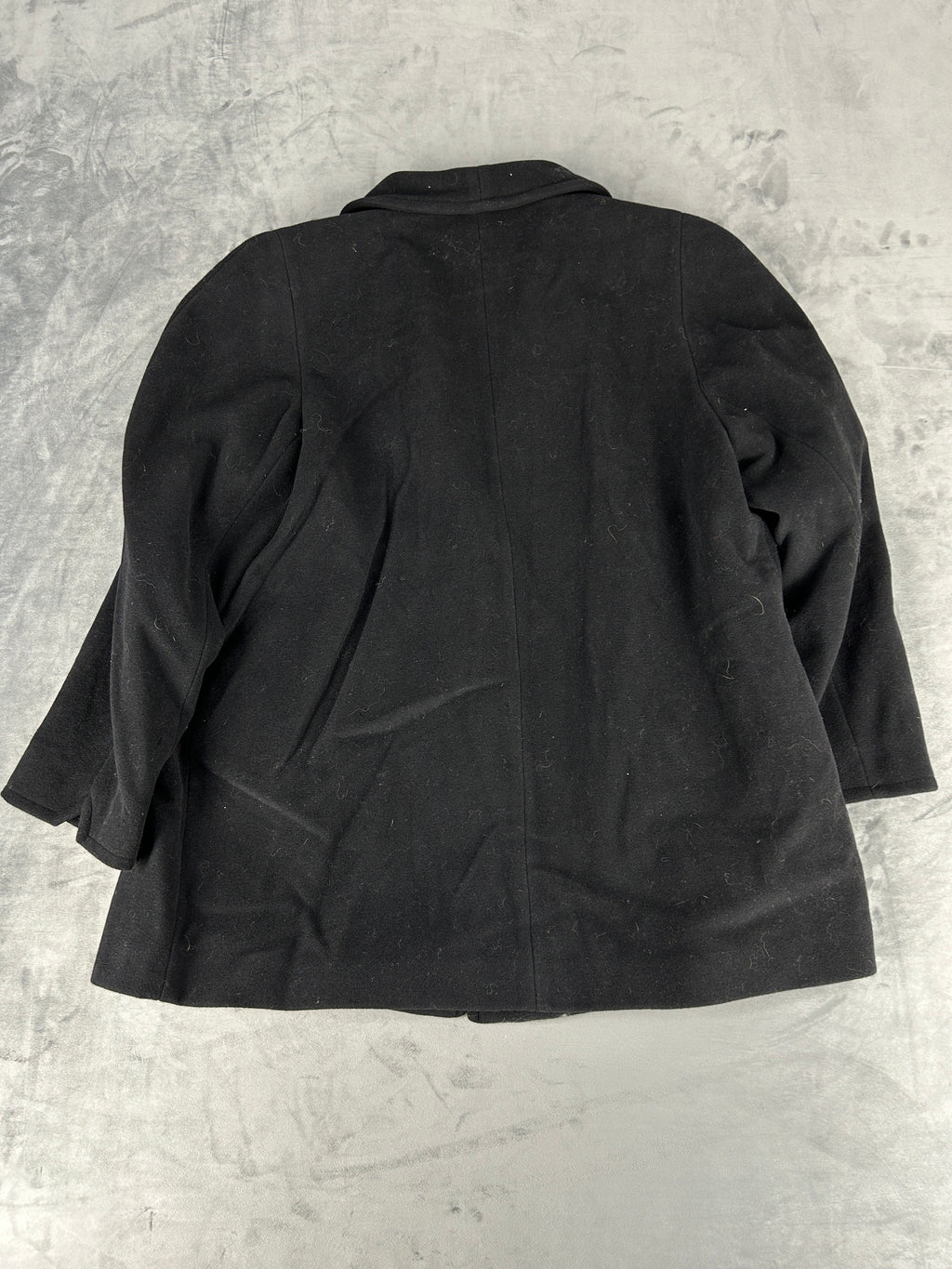 Cappotto in lana nero vintage – Donna Taglia L