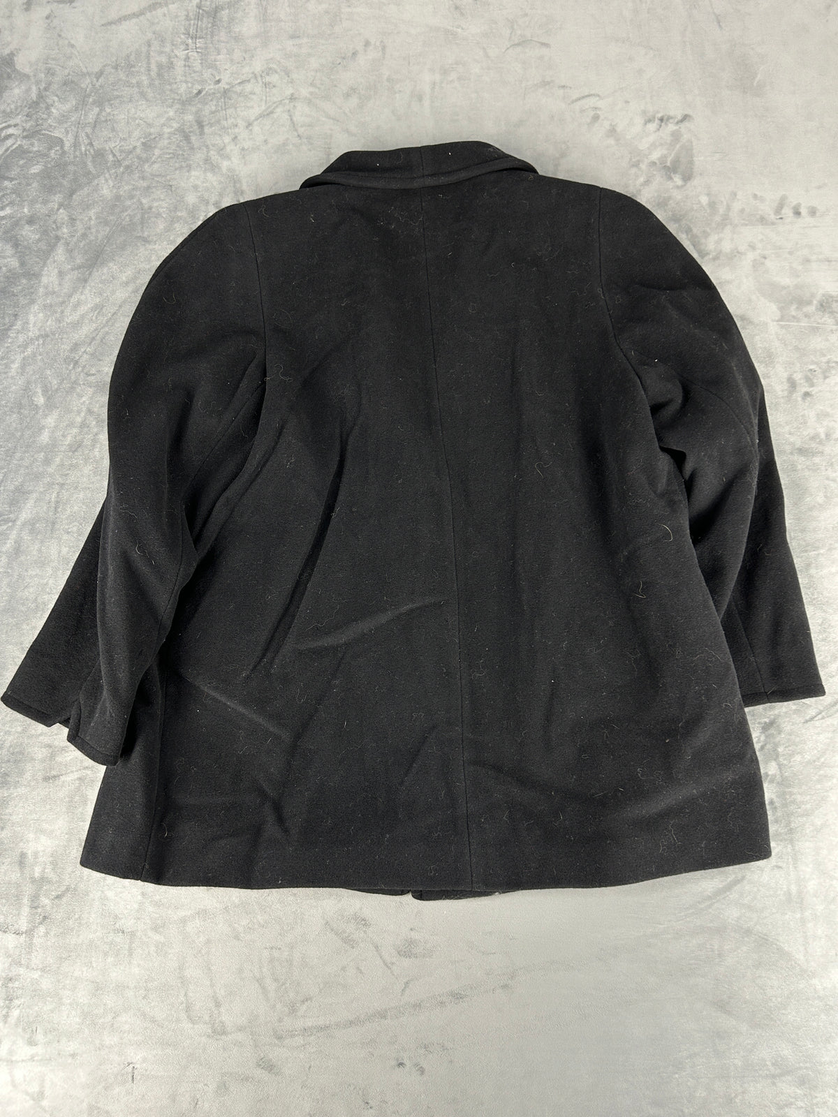 Cappotto in lana nero vintage – Donna Taglia L