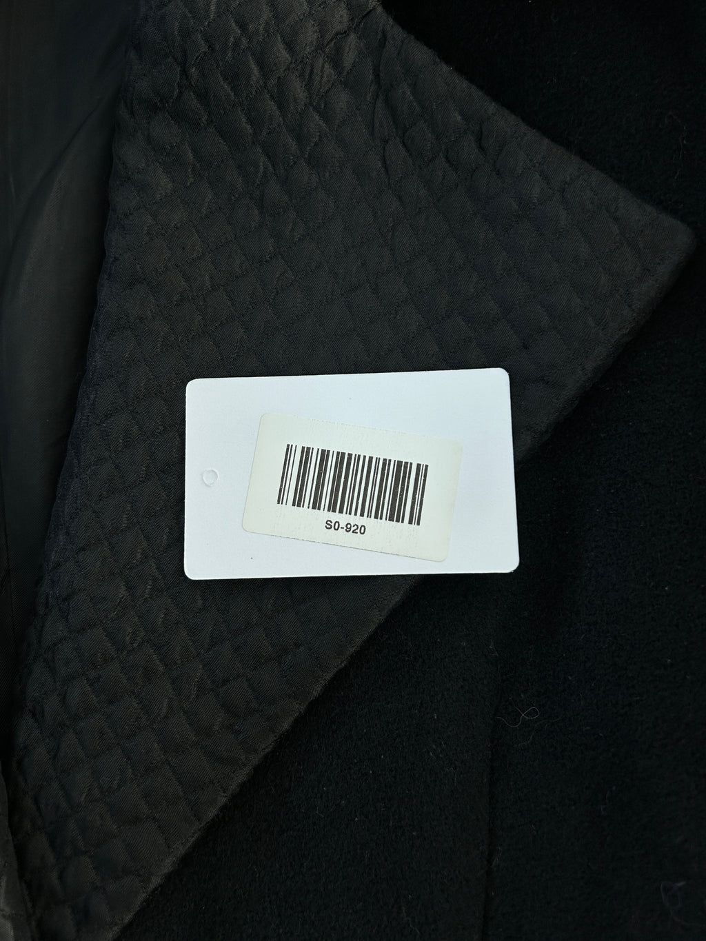 Cappotto nero con collo trapuntato vintage – Donna Taglia M (IT 42)