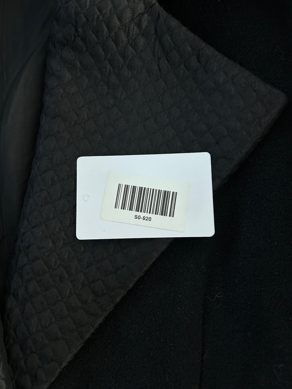 Cappotto nero con collo trapuntato vintage – Donna Taglia M (IT 42)