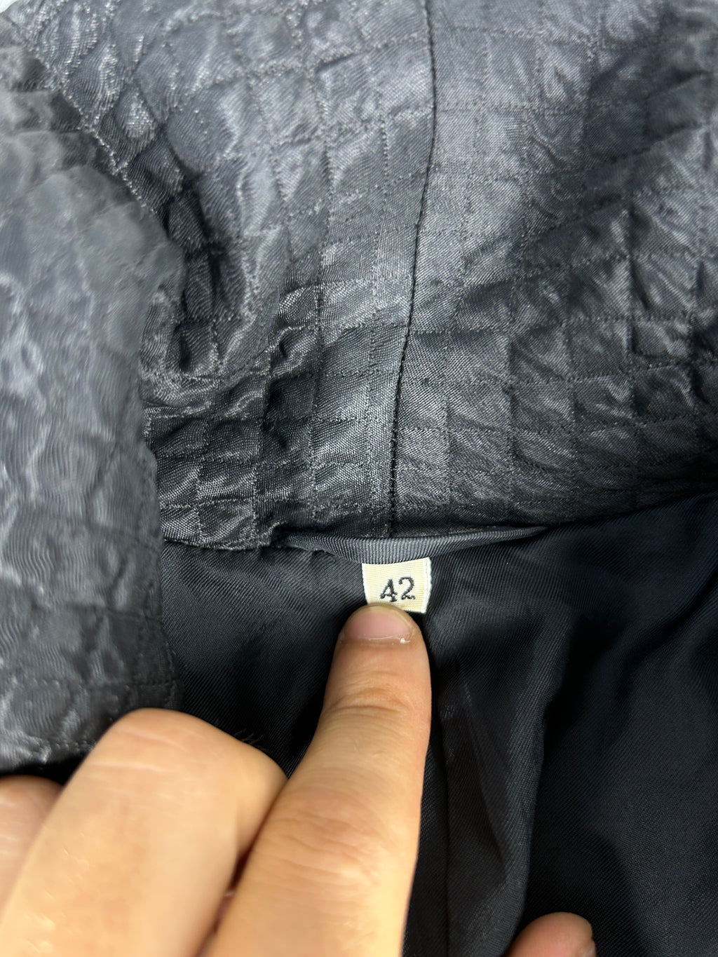 Cappotto nero con collo trapuntato vintage – Donna Taglia M (IT 42)