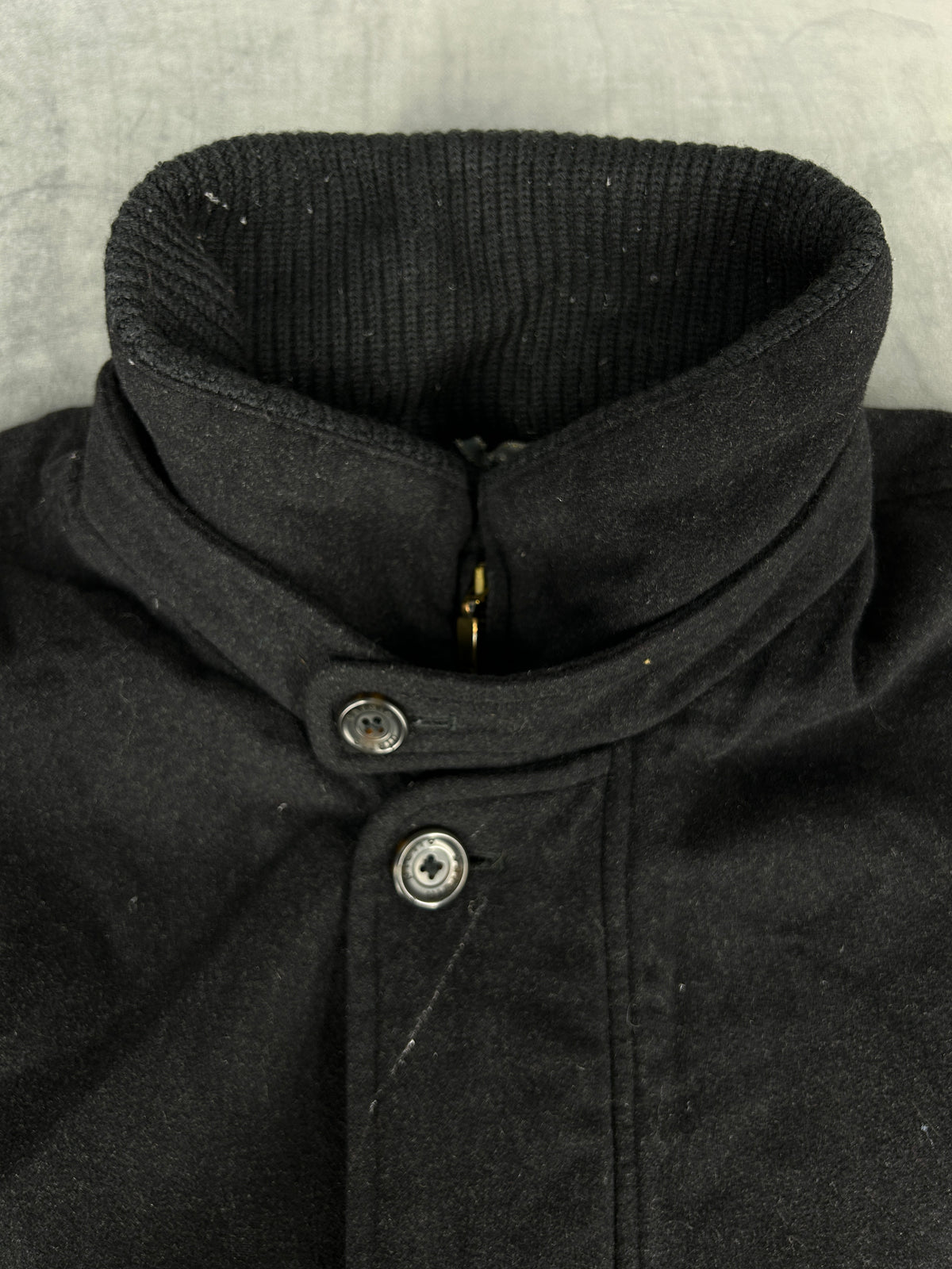 Giaccone con collo alto nero Pierre Cardin vintage – Uomo Taglia L