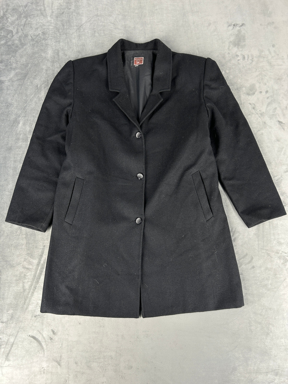 Cappotto nero in lana vintage – Donna Taglia L (IT 50)