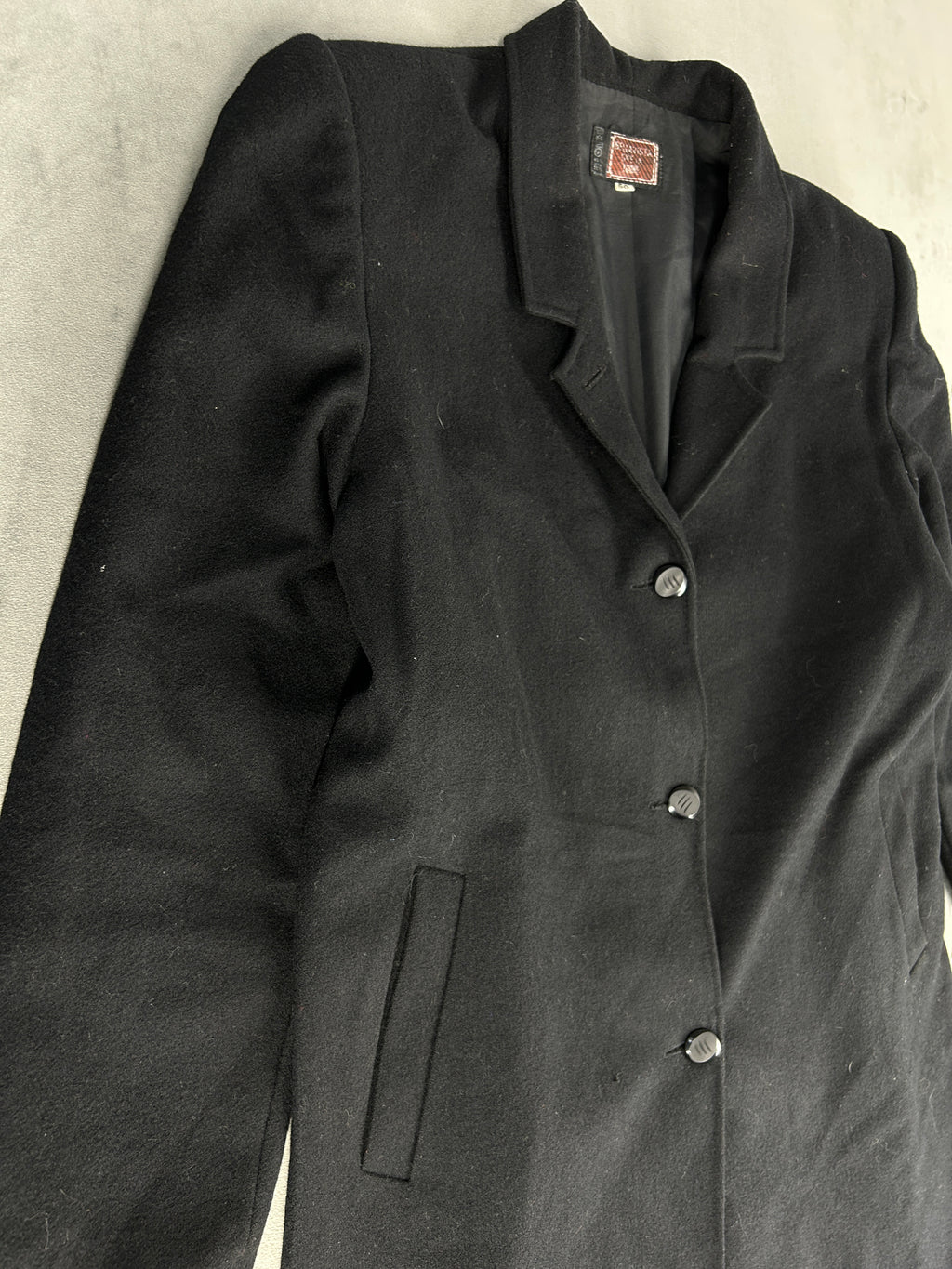 Cappotto nero in lana vintage – Donna Taglia L (IT 50)